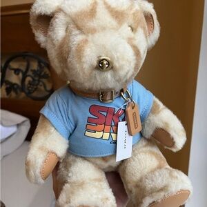 NWT Coach C7059 Ski Bear Collectible In Signature Shearling